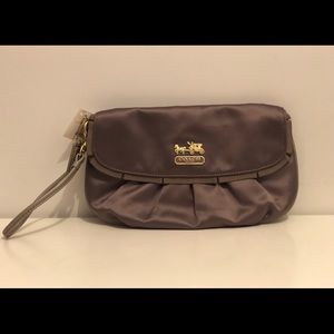 Coach Amanda Satin Large Wristlet Clutch
